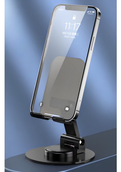 Ms-14 Katlanabilir 360 Döner Telefon Tablet Standı - Karbon Çelik Tasarım
