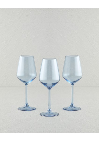 Paradise Cam 3'lü Kadeh 350 ml Mavi