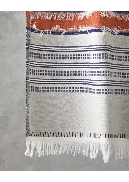 Modern Line Pamuklu Peştamal 90X150 cm Açık Bej-Kiremit