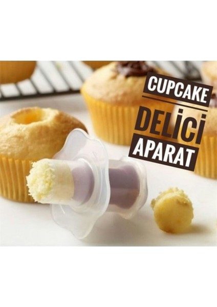 2 Adet Çikolata Dolgulu Kek Yapmak Için Cupcake Aparat