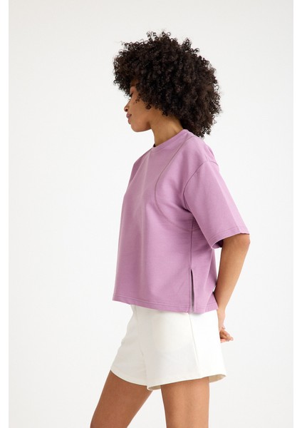 Zen Kadın Spor Tişört Lila modelleri