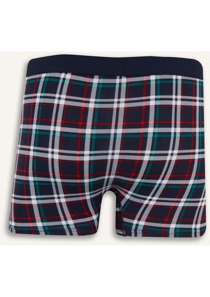 Regular Fit Kareli 3'lü Boxer B7794AX25SP
