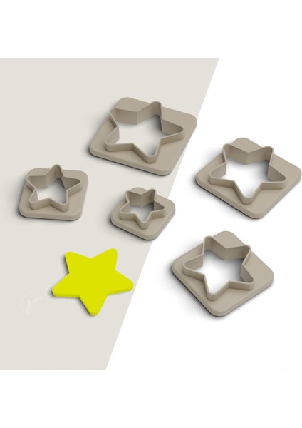Yıldız Polimer Kil Kesme Kalıbı, Küpe Kalıpları, Kurabiye Kalıbı, 5 Boy, No: 423 fiyatları