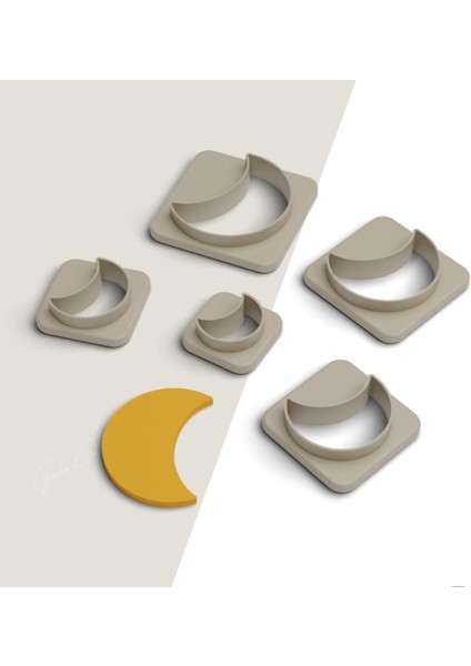 Ay Polimer Kil Kesme Kalıbı, Küpe Kalıpları, Kurabiye Kalıbı, 5 Boy, Seramik Kalıp, No: 415 fiyatları