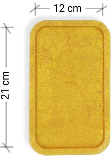 Dikdörtgen Tepsi - Düz Kenar - Epoksi Reçine Döküm Çalışmaları/Premium Seri Silikon Kalıp 21 cmx12 cm