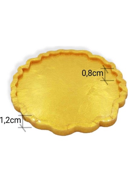Yuvarlak Bardak Altlığı Kıvrık Kenar - Epoksi Reçine Döküm Için Premium Silikon Kalıp 12 cm fiyatları