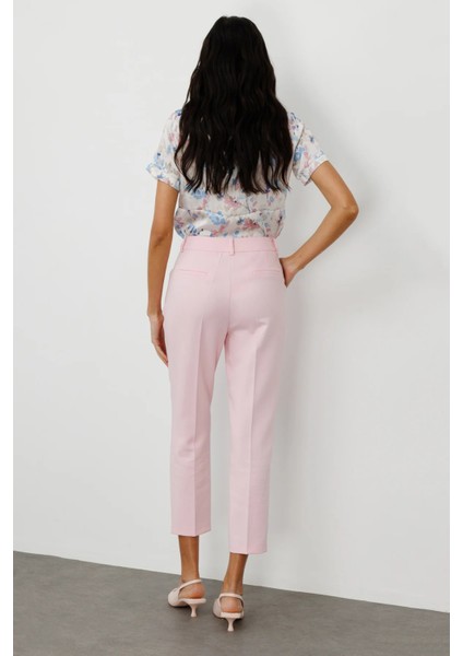 Yandan Cepli Duble Paça Pantolon Pembe 06524