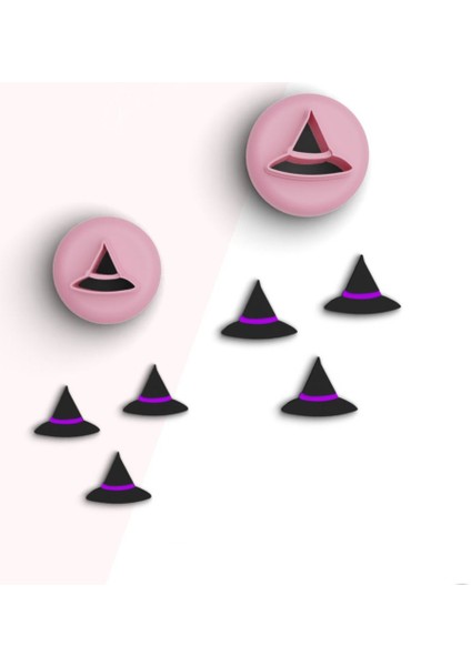 Cadı Şapkası Mini Polimer Kil Kesme Kalıbı, Küpe Kalıpları, Süs Kalıpları, Seramik Kalıp,No:299