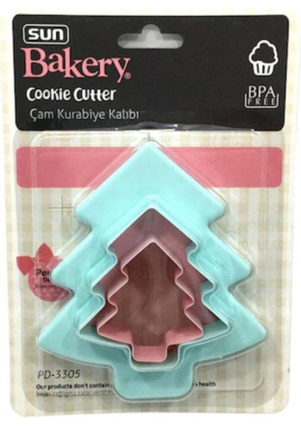 Yılbaşı Çam Ağacı 3305 2'li Kurabiye Kalıbı