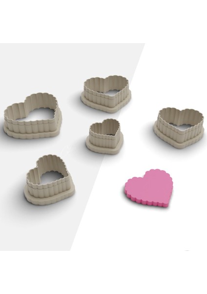 Sevgililer Günü Polimer Kil Paketi, Pasta Kalıbı, Süs Kalıbı, 5 Model, 25 Parça, 1275 modelleri