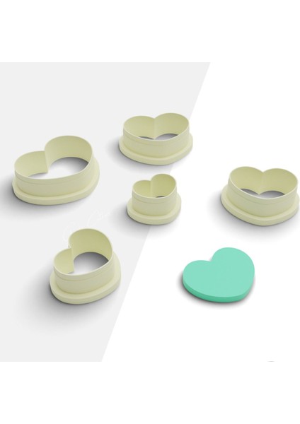 Sevgililer Günü Polimer Kil Paketi, Pasta Kalıbı, Süs Kalıbı, 5 Model, 25 Parça, 1275 fırsatları