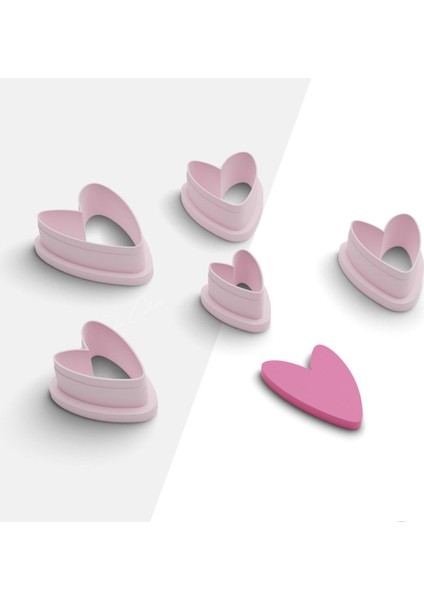 Sevgililer Günü Polimer Kil Paketi, Pasta Kalıbı, Süs Kalıbı, 5 Model, 25 Parça, 1275 indirimleri