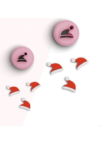 Yılbaşı Şapkası Mini Polimer Kil Kesme Kalıbı, Takı Kalıpları, Kurabiye Kalıpları, Seramık,No:214