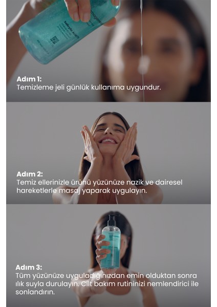 Köpüren Yüz Temizleme Jeli 400ML Yağlanma Nemlendirme & Karma Cilt