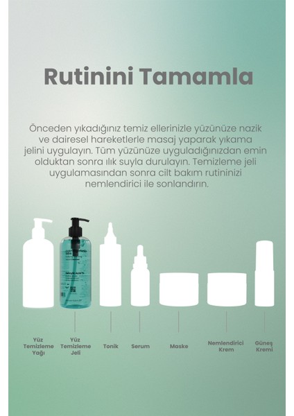 Köpüren Yüz Temizleme Jeli 400ML Yağlanma Nemlendirme & Karma Cilt