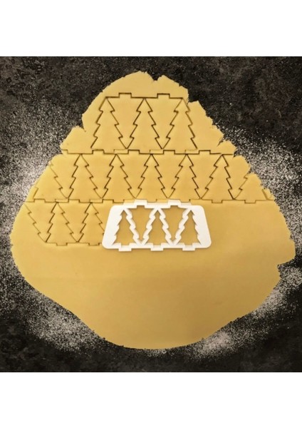 Yılbaşı Noel Temalı Çam Ağacı Şeker Hamuru Kurabiye Kalıbı