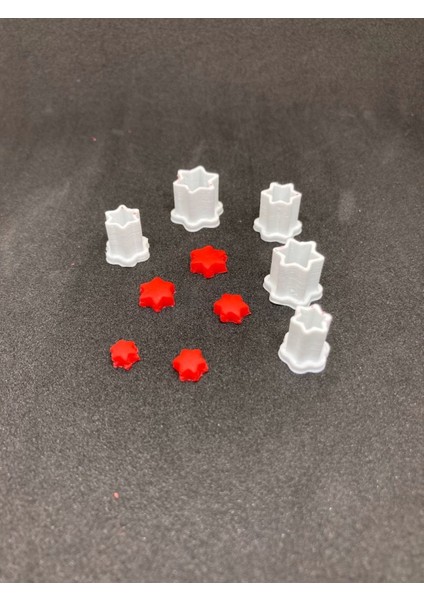 Polimer Kil Kalıbı Yıldız Desen Seti 5 Adet Polymer Clay Mold modelleri