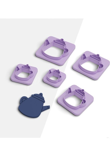 Çaydanlık Polimer Kil Kesme Kalıbı, Küpe Kalıp, Kurabiye Kalıbı, Seramik Kalıbı, 5 Boy, No: 648 fiyatları