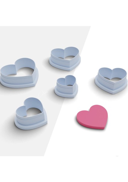 Kalp Şekilli Polimer Kil Kesme Kalıbı, Küpe Kalıp, Takı Kalıbı, Sevgililer Günü Kalıpları, No:1199 fiyatları