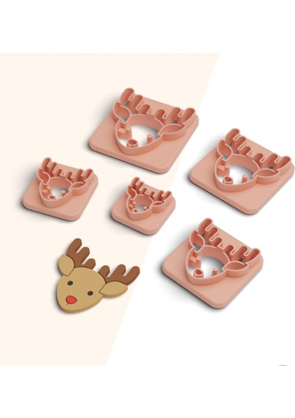 Ren Geyiği Polimer Kil Kesme Kalıbı, Küpe Kalıpları, Kurabiye Kalıbı, 5 Boy, Seramik Kalıp, No:515 fiyatları