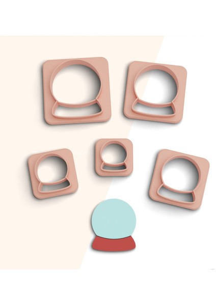 Kar Küresi Polimer Kil Kesme Kalıbı, Küpe Kalıpları, Kurabiye Kalıbı, 5 Boy, Seramik Kalıp, No:529