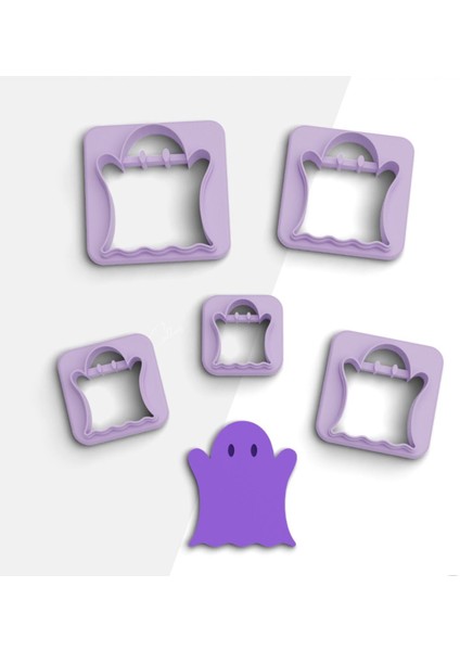 Hayalet Polimer Kil Kesme Kalıbı, Küpe Kalıp, Kurabiye Kalıbı, Seramik Kalıbı, 5 Boy, No: 601