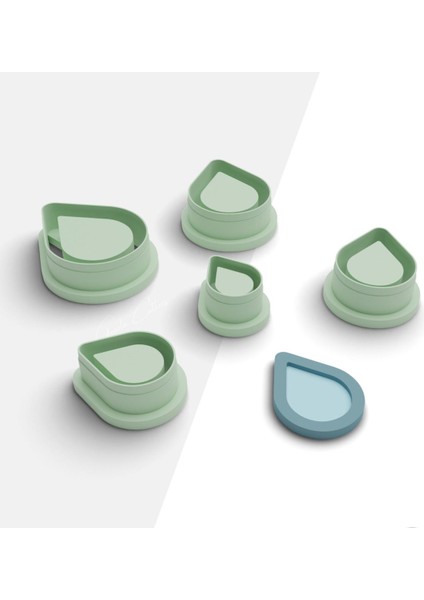 Kabartmalı Gözyaşı Şekilli Polimer Kil Kesme Kalıbı, Küpe Kalıp, Clay Cutter, 5 Boy, No: 932 fiyatları