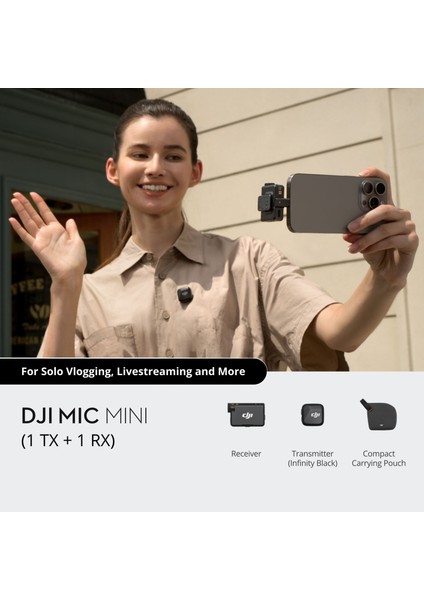 Mic Mini (1TX + 1RX) Kablosuz Mikrofon (Resmi Distribütör Garantili)