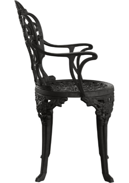 Ferforje Görünümlü Plastik Sandalye, Bahçe, Balkon ve Dış Mekanda Kullanılabilir, 2 Yıl , 150 kg Taşıma Kapasiteli, Plastik, Beyaz Tek Sandalye fırsatları