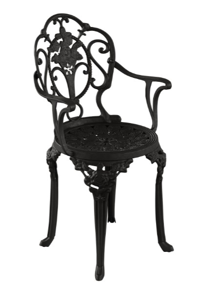 Ferforje Görünümlü Plastik Sandalye, Bahçe, Balkon ve Dış Mekanda Kullanılabilir, 2 Yıl , 150 kg Taşıma Kapasiteli, Plastik, Beyaz Tek Sandalye modelleri