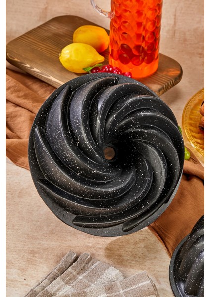 3 Lü Granit Döküm Kek Kalıbı Seti Tart Turta Seti