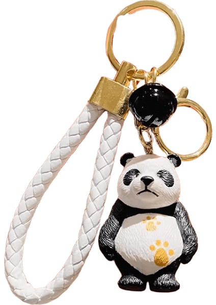 Yaratıcı Sevimli Panda Bebek Anahtarlık Karikatür Anahtarlık Çanta Kolye Araba Anahtarlık Yüzük Tutucu Mutlu Çift Hediye (Yurt Dışından)
