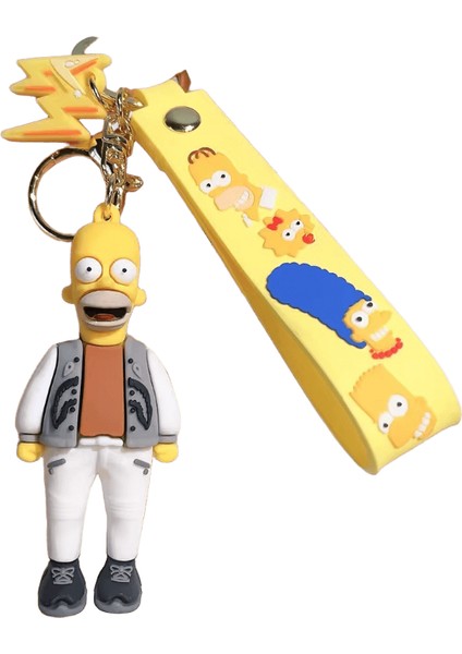 Simpsons Anahtarlık Karikatür Anime Figür Anahtarlık Telefon Asılı Kolye Kawaii Tutucu Araba Anahtarlık Doğum Günü Noel Hediyesirenk:1 (Yurt Dışından)
