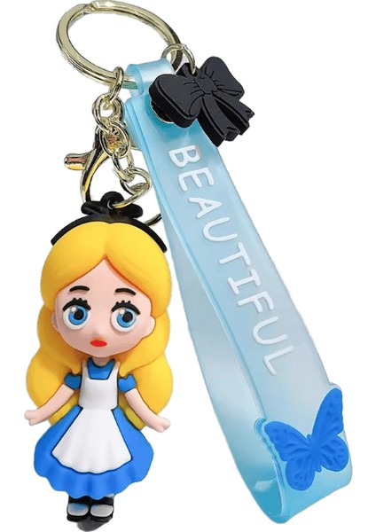 Küçük Deniz Kızı Prenses Anahtarlık Kar Beyazı Elsa Kolye Anahtarlık Araba Anahtarlıkları Cep Telefonu Çantası Asılı Takı Çocuk Hediyeleri Renk:2 (Yurt Dışından)