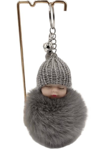 1 Adet Sevimli Uyuyan Bebek Papyon Kaık Ponpon Kürk Peluş Bebek Anahtarlık Anahtarlık Anahtarlık Kadın Kız Çanta Kolye Takı (Yurt Dışından)