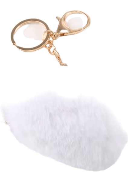 Moda Kalp Peluş Saç Topu Anahtarlık Kadınlar Için Yumuşak Kürklü Ponpon Aşk Araba Anahtarlık Çanta Kolye Anahtar Yüzükler Takı Aksesuarları (Yurt Dışından)