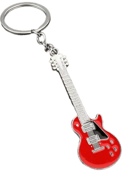 Punk Tarzı Mikrofon Gitar Şekli Anahtarlık Kadınlar Erkekler Için Müzik Aşığı Y2K Aksesuarları Araba Anahtarları Için Sıradışı Metal Anahtarlık Renk: P / Boyut: 8 cm (Yurt Dışından)