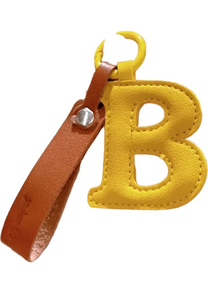A'dan Z'ye Pu Deri Ilk Harf Anahtarlık Kadınlar Için Moda Karikatür Şeker Renkli Çanta Telefon Kolye Araba Anahtarlık Takı Hediyeler (Yurt Dışından)