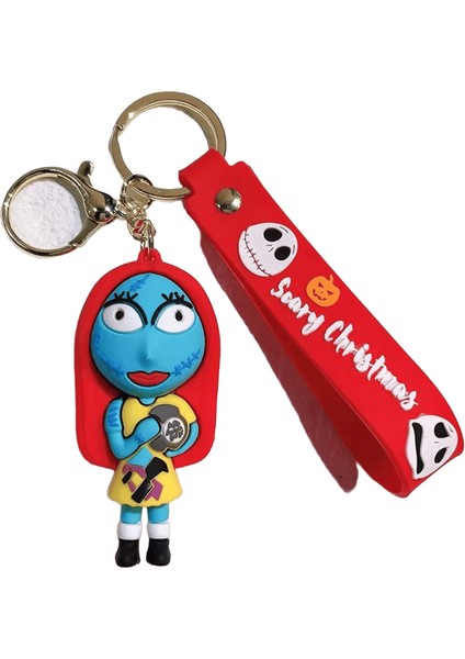 Disney Karikatür Noel'den Önce Kabus Anahtarlıklar Jack Skellington Sally Kolye Anahtarlıklar Sevimli Bebek Anahtarlık Takırenk:1 (Yurt Dışından)