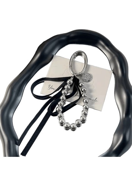 Zakol Zarif Inciler Şerit Ilmek Çanta Asılı Dekorasyon Anahtarlık Kadınlar Için Boncuk Anahtar Yüzükler Takı Kız Aksesuarlarırenk:siyah (Yurt Dışından)
