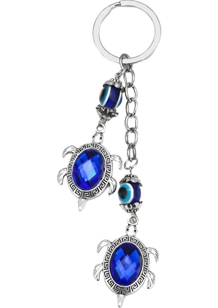 Şanslı Göz Fil Baykuş Fatima El Nazar Kolye Anahtarlık Anahtarlık Gümüş Renk Anahtarlık Tutucu Kadınlar Erkekler Için BE39 Renk:4 (Yurt Dışından)