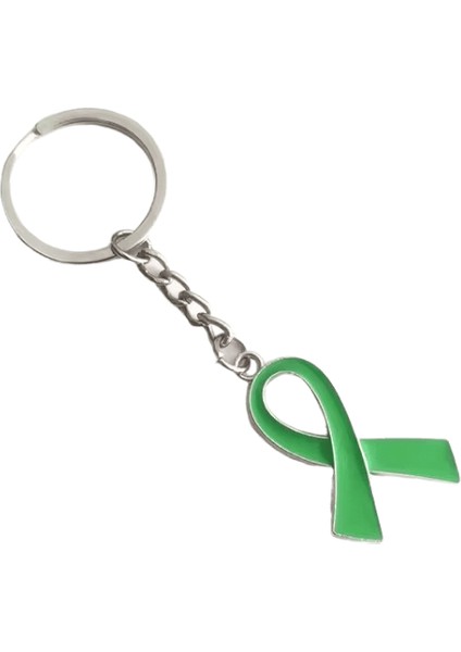 Yeni Önleme / Farkındalık Emaye Sarı / Kırmızı / Mavi / Yeşil / Mor / Siyah Kurdele Çinko Alaşımlı Anahtarlıklar Renk: K-Ribbon-Green (Yurt Dışından)