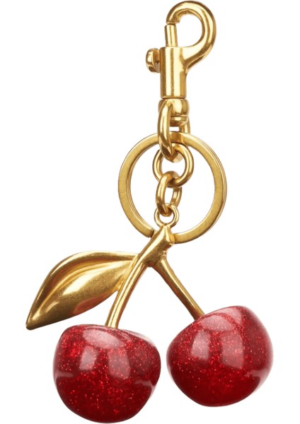 Glitter Kiraz Çanta Charm Anahtarlık Aksesuar Çanta Sırt Çantası Köpüklü Meyve Takı Kız Arkadaş Için Noel Sevgililer Günü HEDIYELERIRENK:A3-K077 (Yurt Dışından)