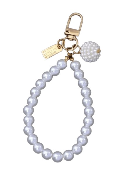 Moda Gül Çiçek Yay Kolye Anahtarlık Anti-Kayıp Inci Zincir Bileklik Anahtarlık Kadınlar Için Telefon Çanta Süs Parti Hediyeler (Yurt Dışından)