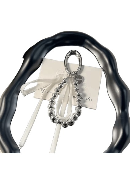 Zakol Zarif Inciler Şerit Ilmek Çanta Asılı Dekorasyon Anahtarlık Kadınlar Için Boncuk Anahtar Yüzükler Takı Kız Aksesuarlarırenk:siyah (Yurt Dışından)