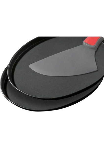 2 Adet Teflon Pizza Tavası 32 cm Yanmaz Yapışmaz Sağlıklı Sığ Kenarlı Tepsi Krep Pizza Pişirme Kalıb indirimleri
