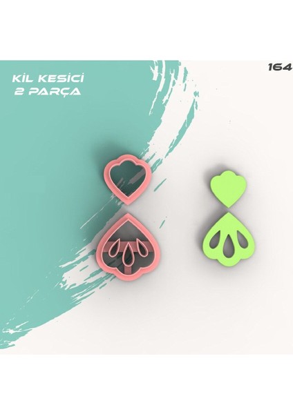 2 Parça Polimer Kil Kesme Kalıbı No : 164