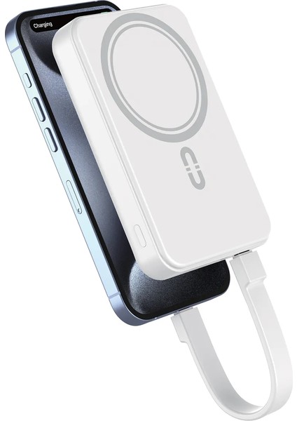 10.000 Mah Magsafe Ile Uyumlu 22,5w Kablolu Powerbank Mt4440