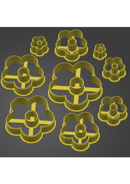 Polimer Kil Kalıbı Çiçek Desen Seti 9 Adet Polymer Clay Mold fiyatları