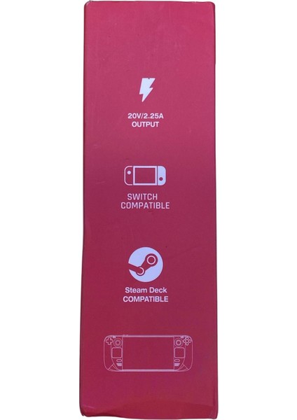 Steamdeck Nintendo Switch Uyumlu 45W 5V-9V12V-15-20V 3A Şarj Cihazı